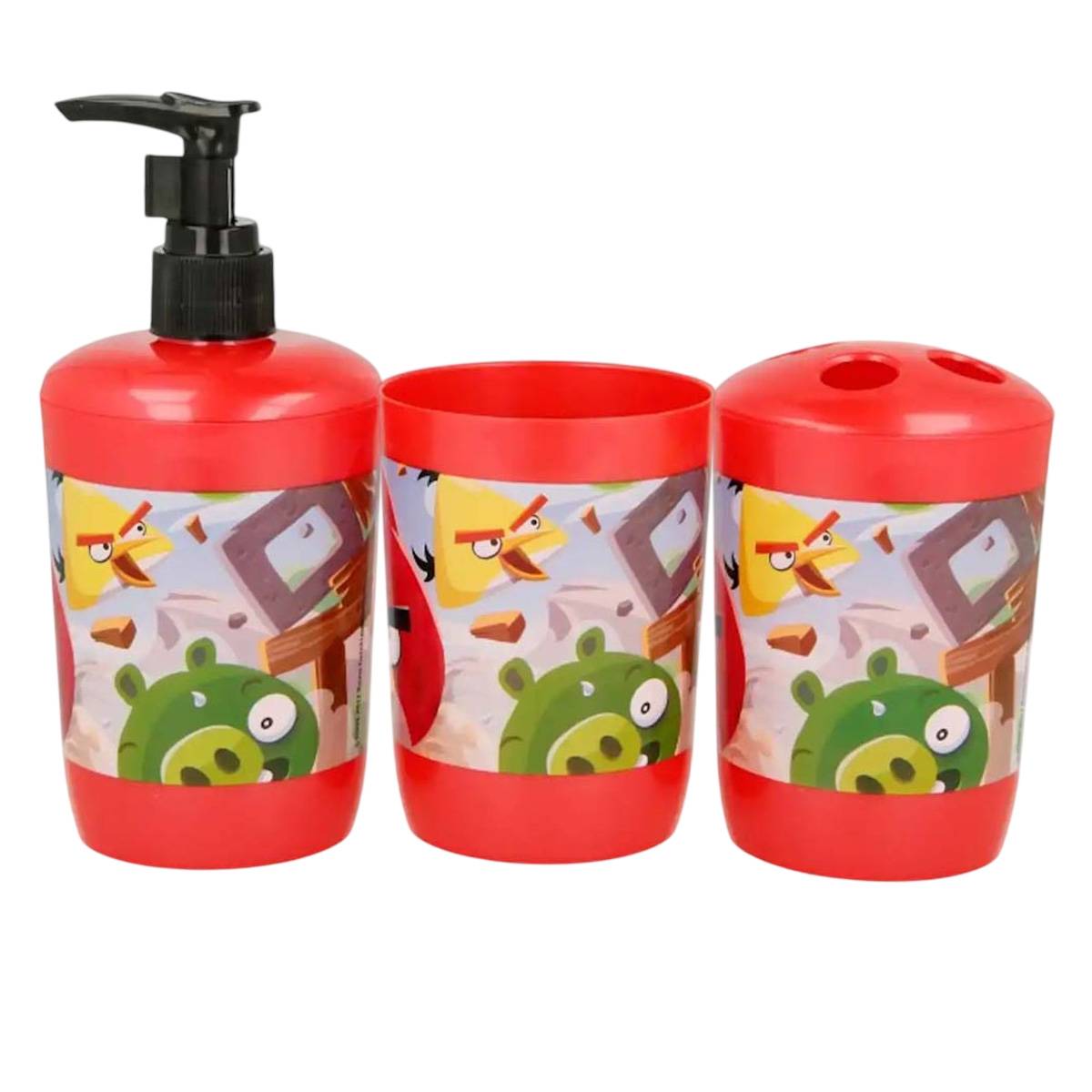 Set d'Accessoires de Salle de Bain 3 pièces Distributeur de Savon et Gobelet-1