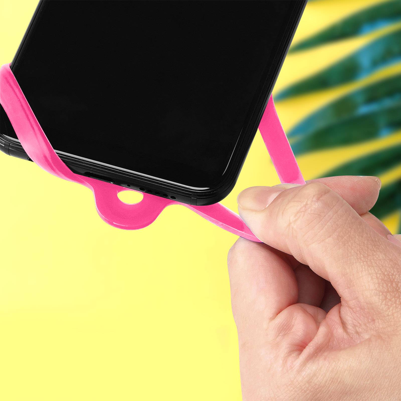 Cordon Smartphone avec Silicone Universel Extensible Réglable 90cm-4