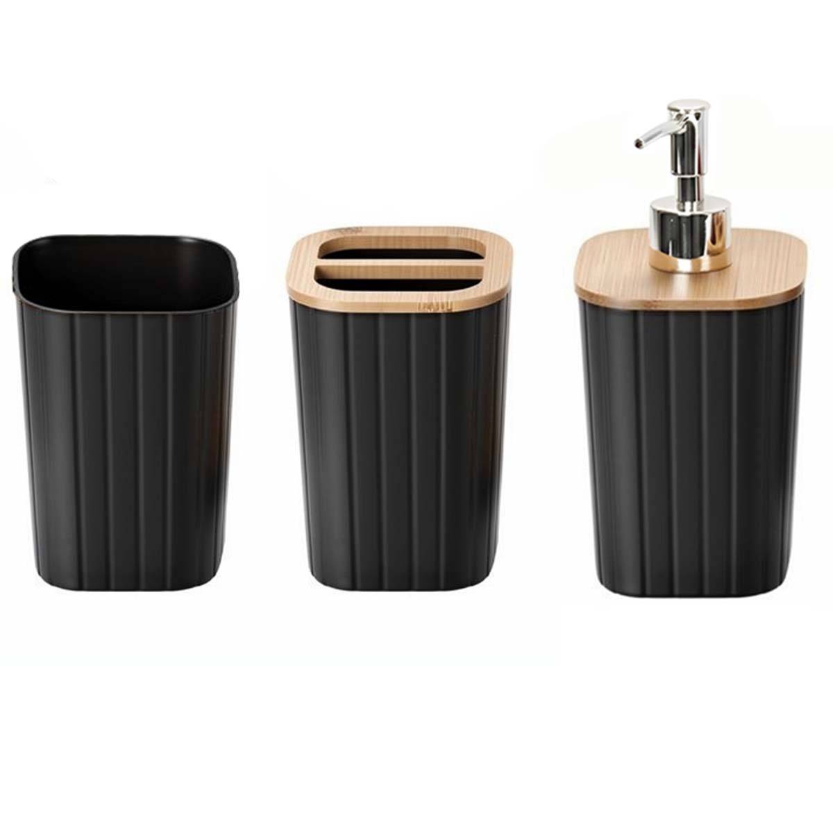 Set d'Accessoires Salle de Bain 5 pièces Porte-Brosse à Dents et Gobelet-0