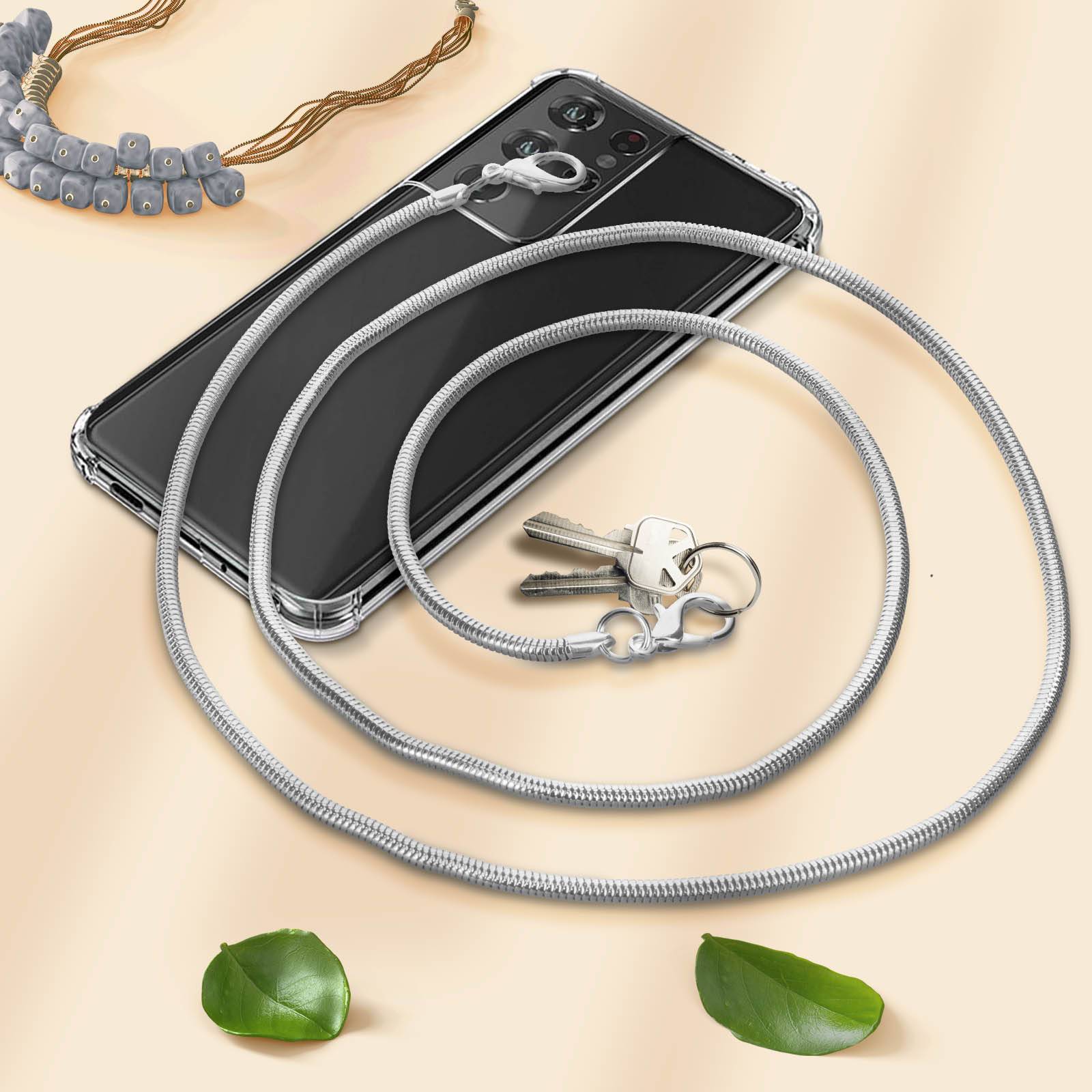 Bijou de Téléphone Chaîne Maille Serpent Solide 110cm-2