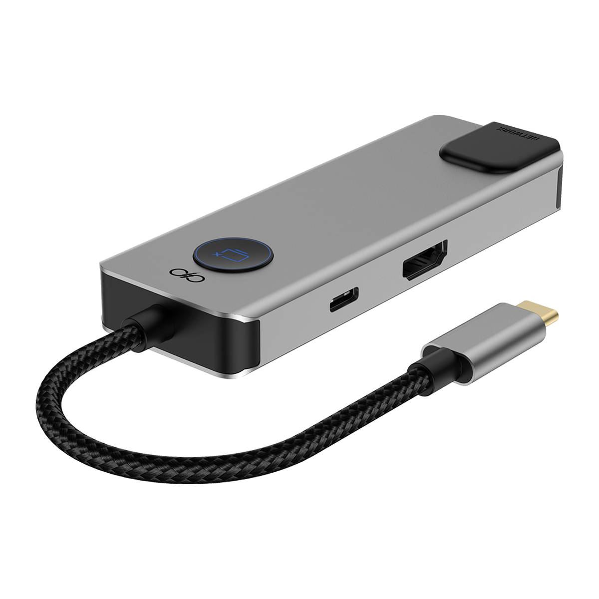 Hub USB-C PD 100W Multiports 7-en-1 Ethernet RJ45 / 2 USB-A / 2 USB-C / HDMI-1