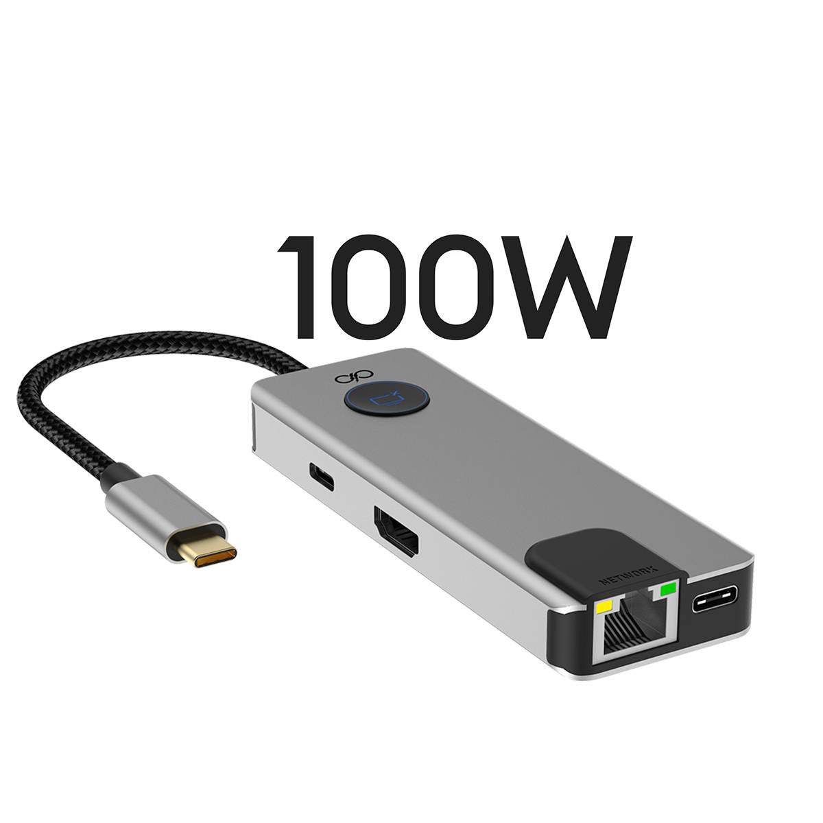 Hub USB-C PD 100W Multiports 7-en-1 Ethernet RJ45 / 2 USB-A / 2 USB-C / HDMI-2