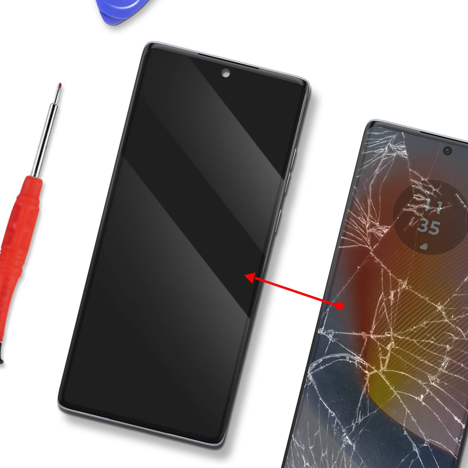 Écran Complet Original pour Motorola Edge 50 Fusion avec Vitre et Châssis-3