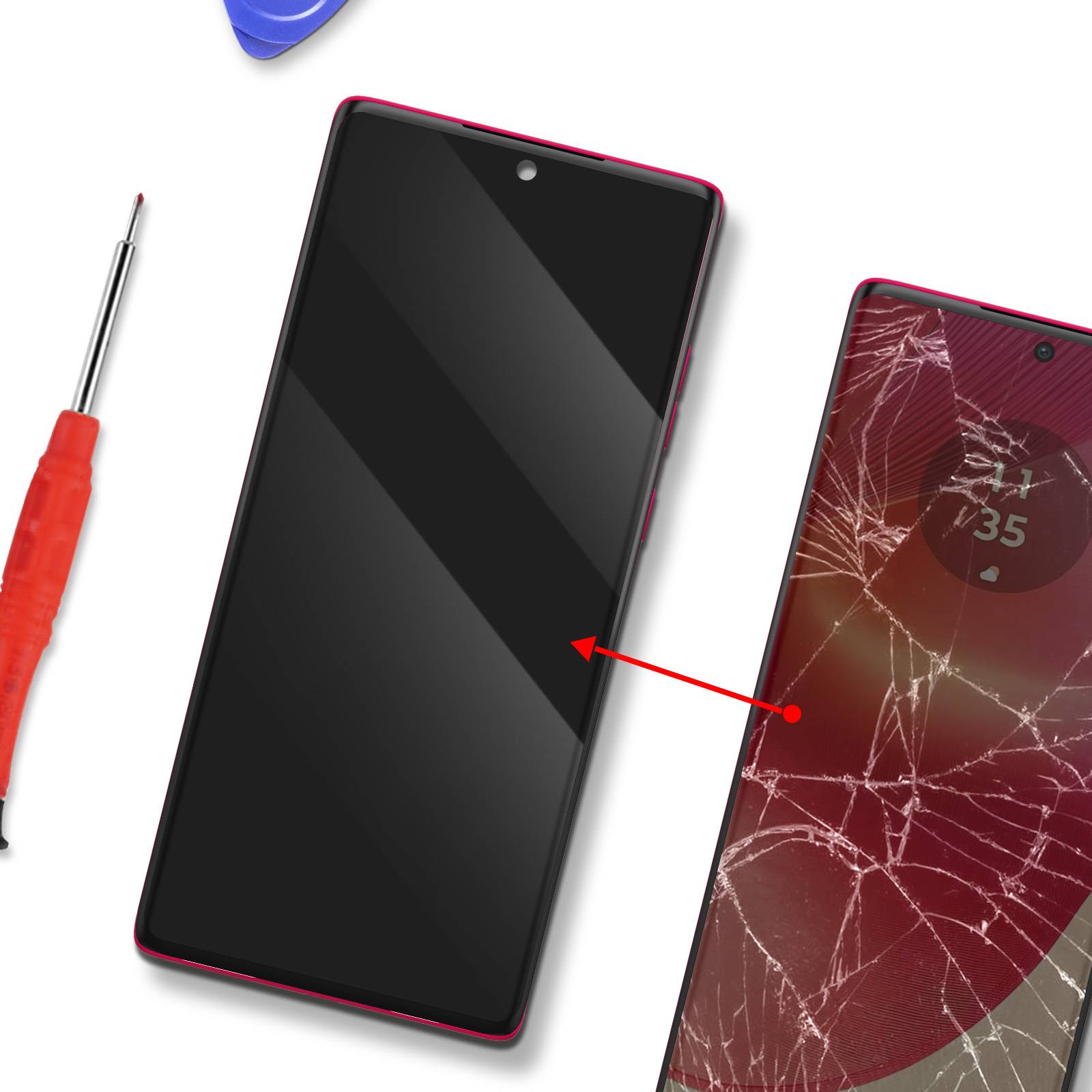 Écran Complet Original pour Motorola Edge 50 Fusion avec Vitre et Châssis-3