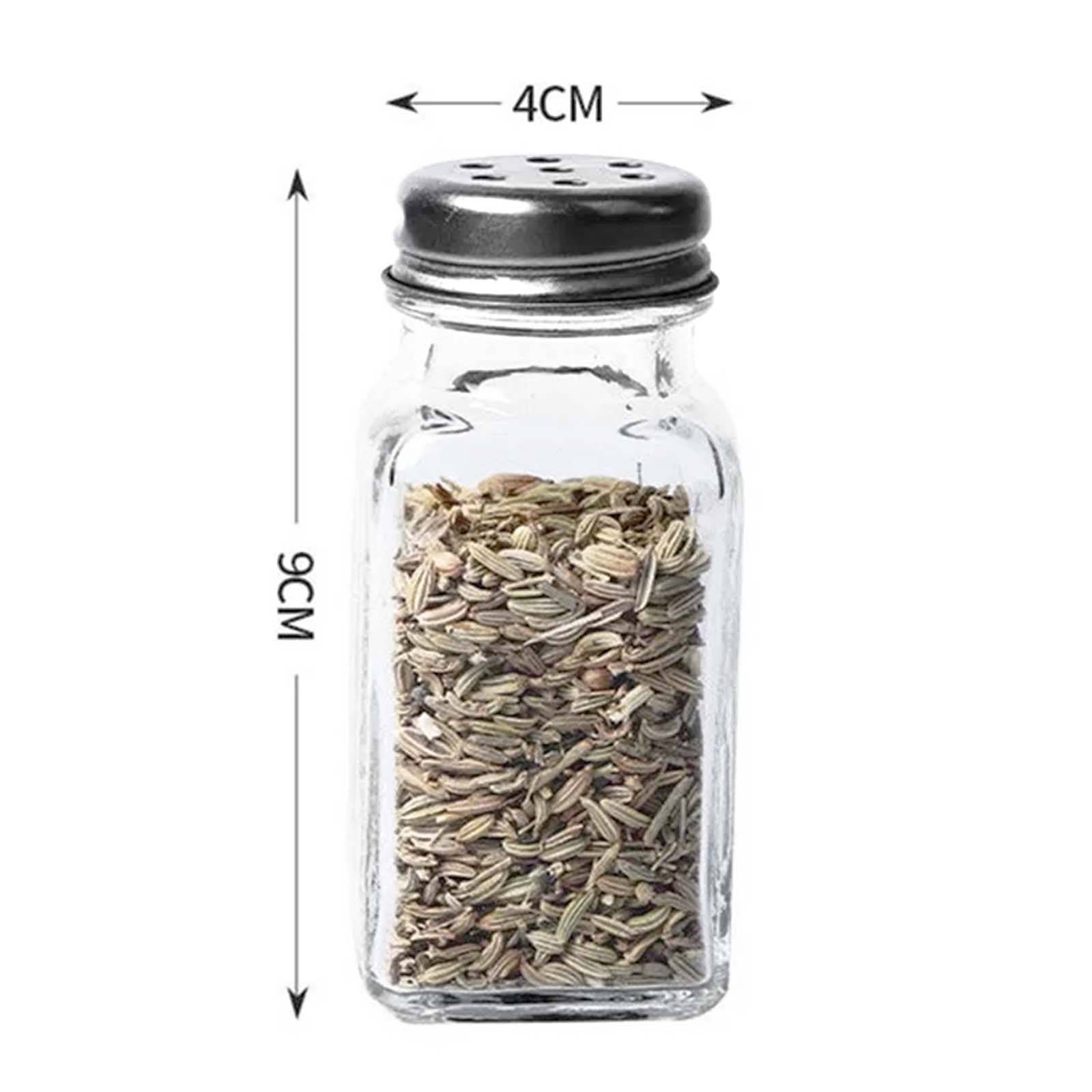 Pack de Deux Salière Poivrière en Verre avec Couvercle Ultra Compact-1