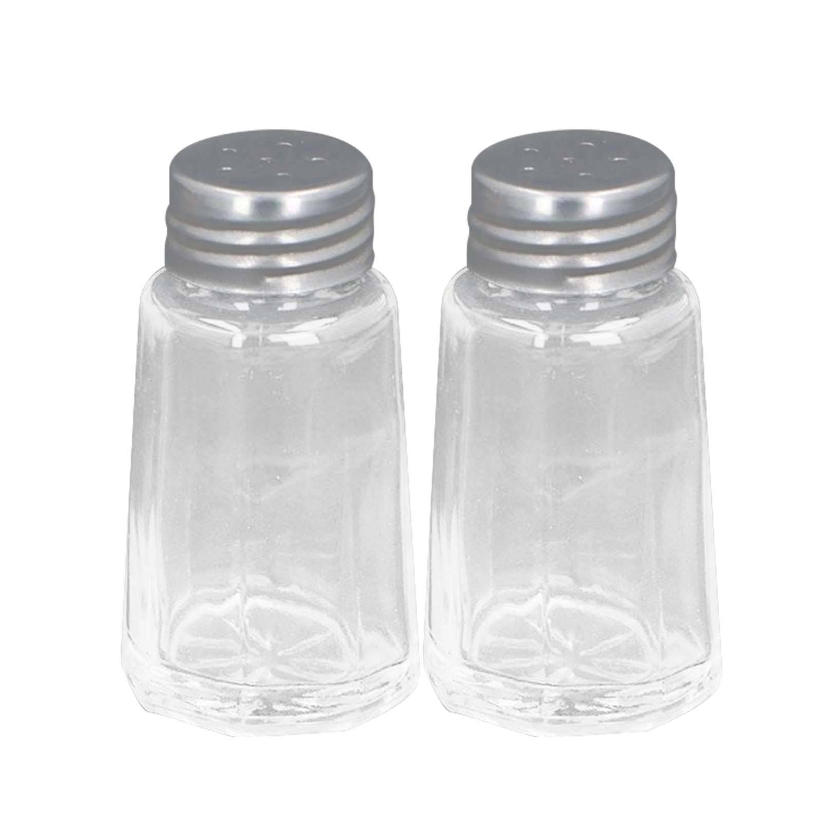 Pack de Deux Salières Poivrières en Verre avec Étiquette Ultra Compact-0