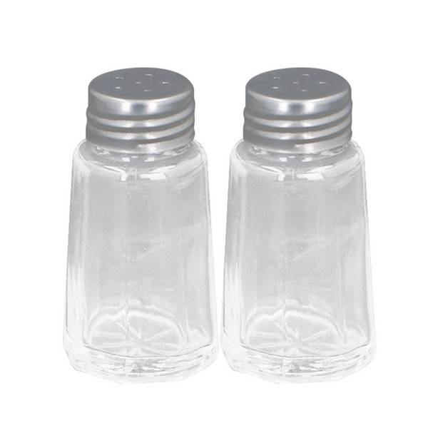 Pack de Deux Salières Poivrières en Verre avec Étiquette Ultra Compact