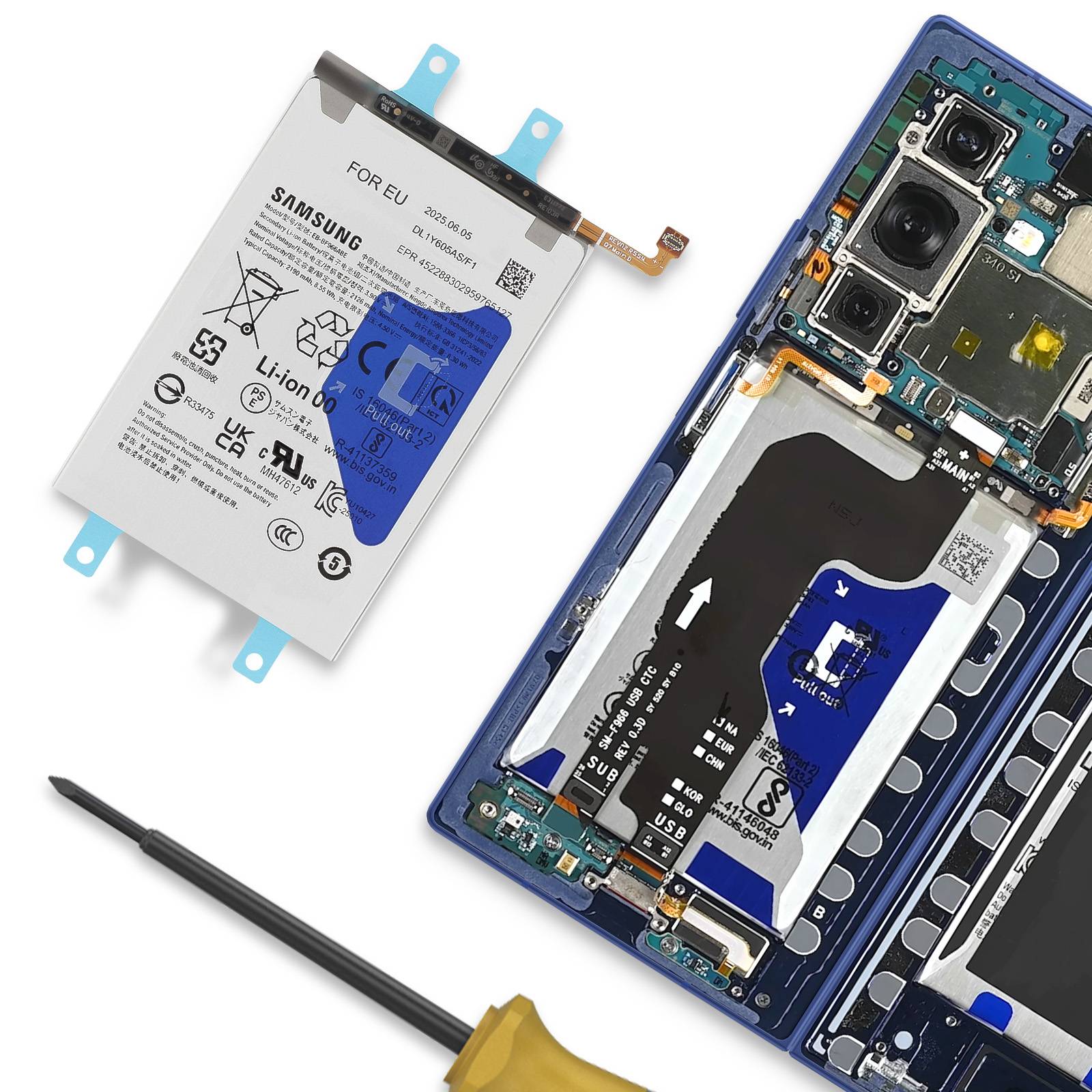 Batterie Principale pour Galaxy Z Fold 7 Capacité 2190mAh Modèle EB-BF966ABE-1