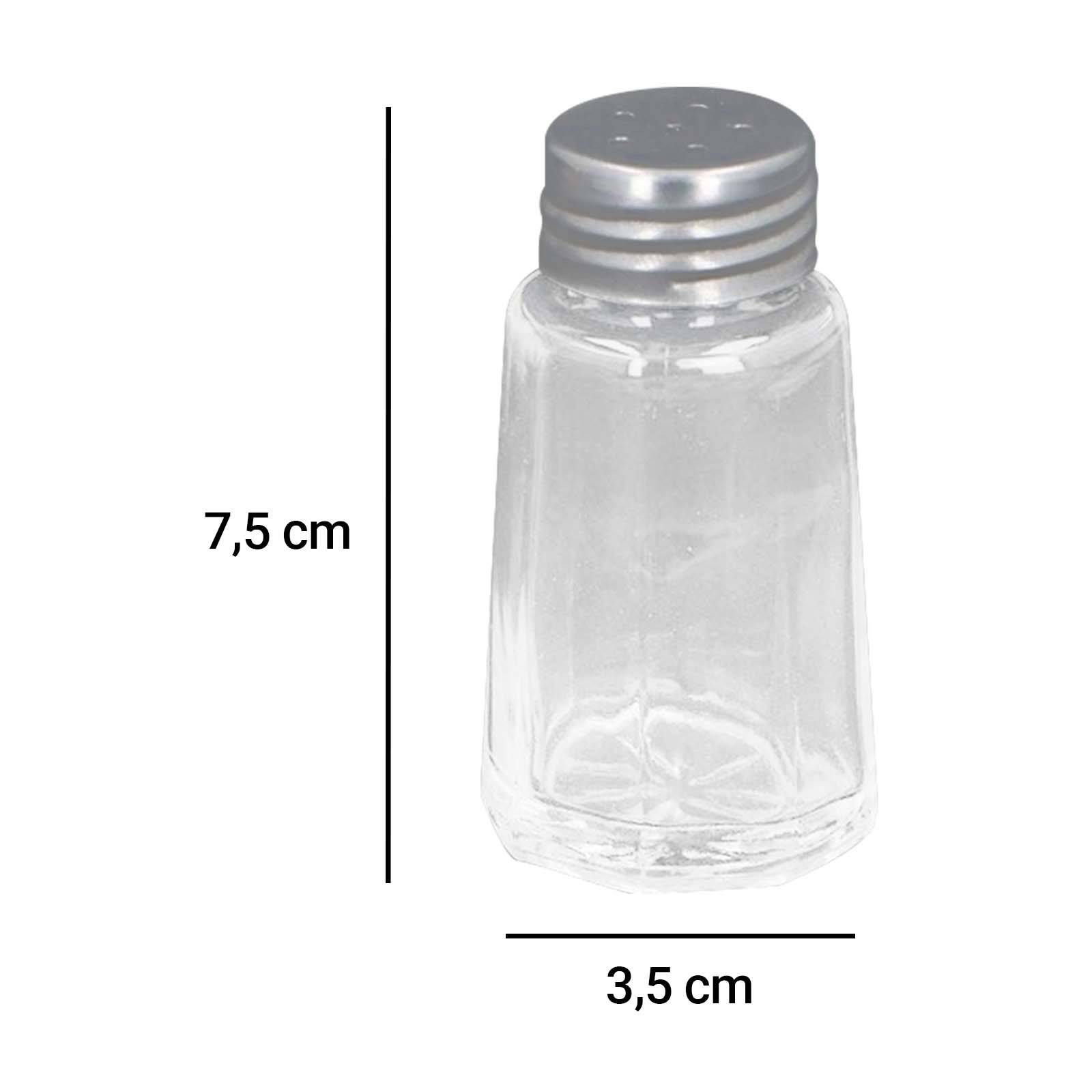 Pack de Deux Salières Poivrières en Verre avec Étiquette Ultra Compact-2