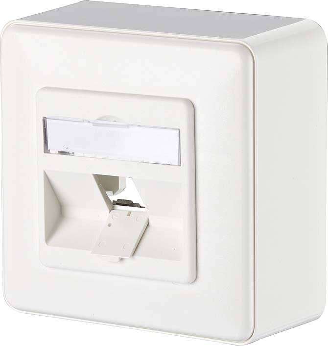 Metz Connect Prise réseau montage apparent (en saillie) non équipé 1 port blanc pur (RAL 9010)-3