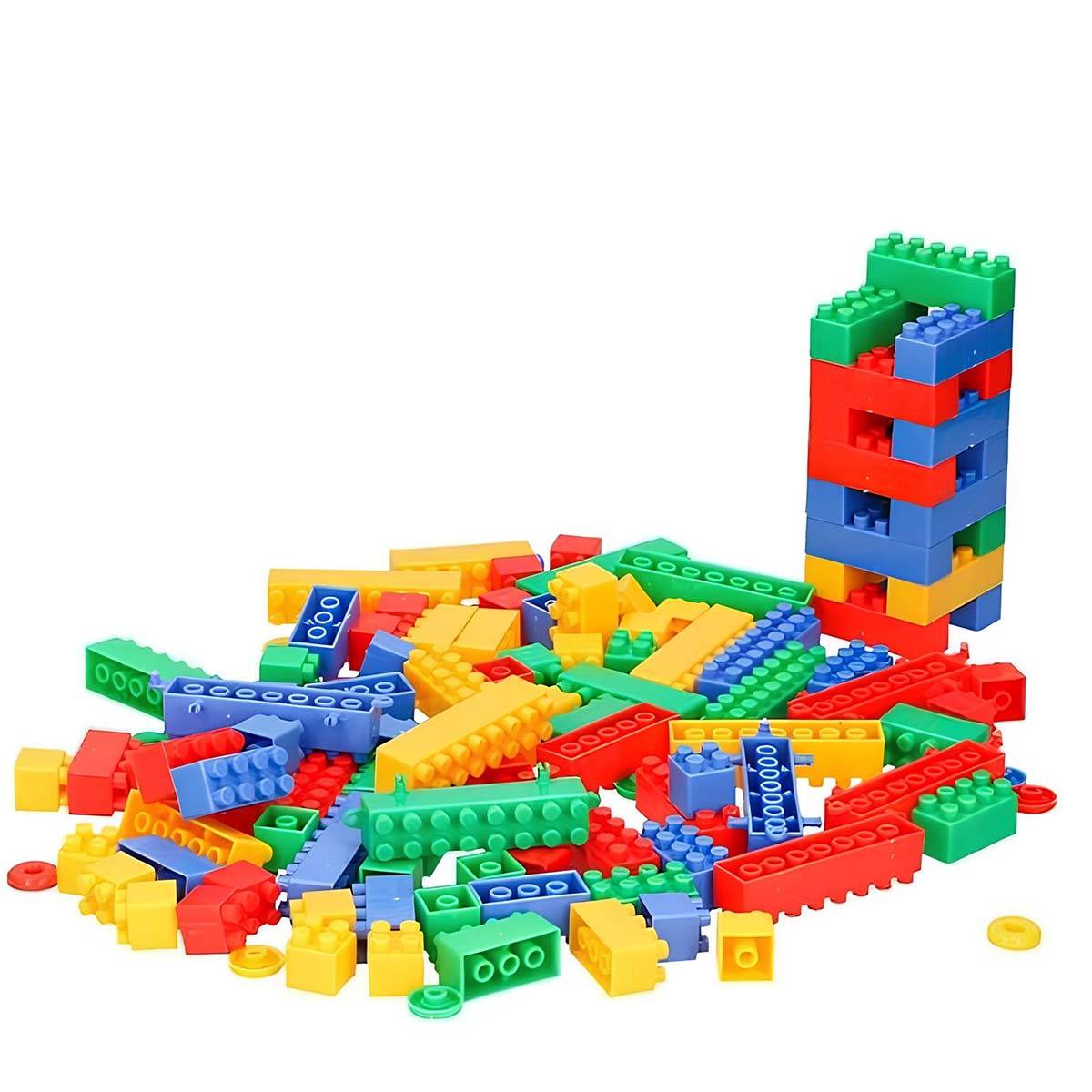 Lot de 4 Jeu de Construction Enfants 138 Blocs Assemblable-0