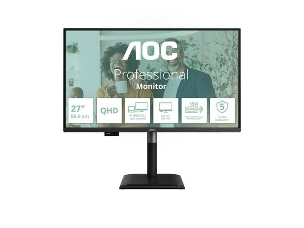 AOC Q27P4CV 27p IPS QHD 120Hz 4ms HDMI 2.0 DP USB C DP Alt Mode PD 96W HAS