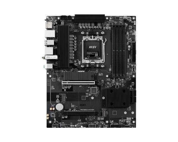 MSI PRO B850-S EVO WIFI, AMD, Emplacement AM5, AMD Ryzen 7000 Series, AMD Ryzen 8000 Series, AMD Ryzen 9000 Series, DDR5