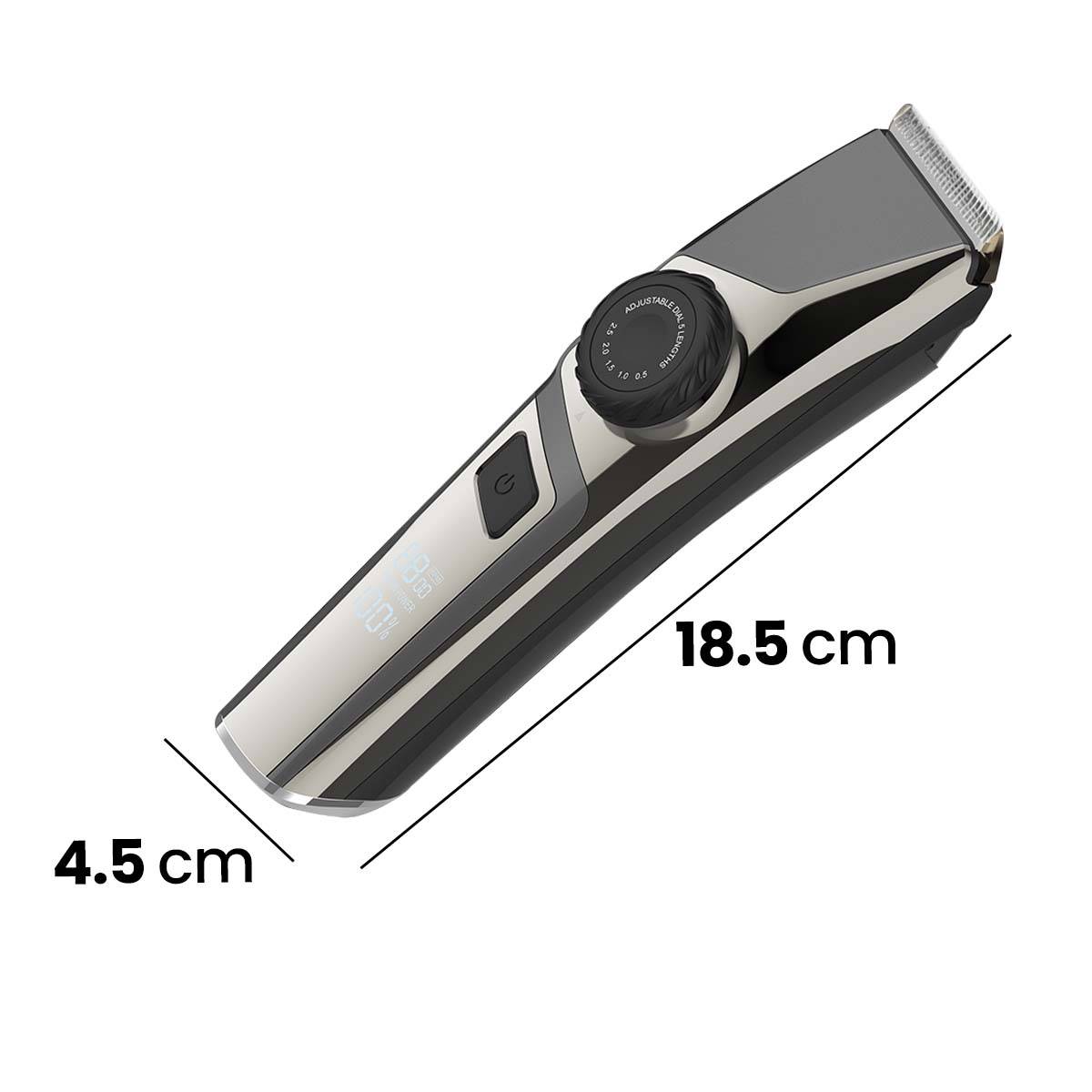Tondeuse 5W Sans Fil Rechargeable IPX6 avec Écran LED et Molette de Réglage-2