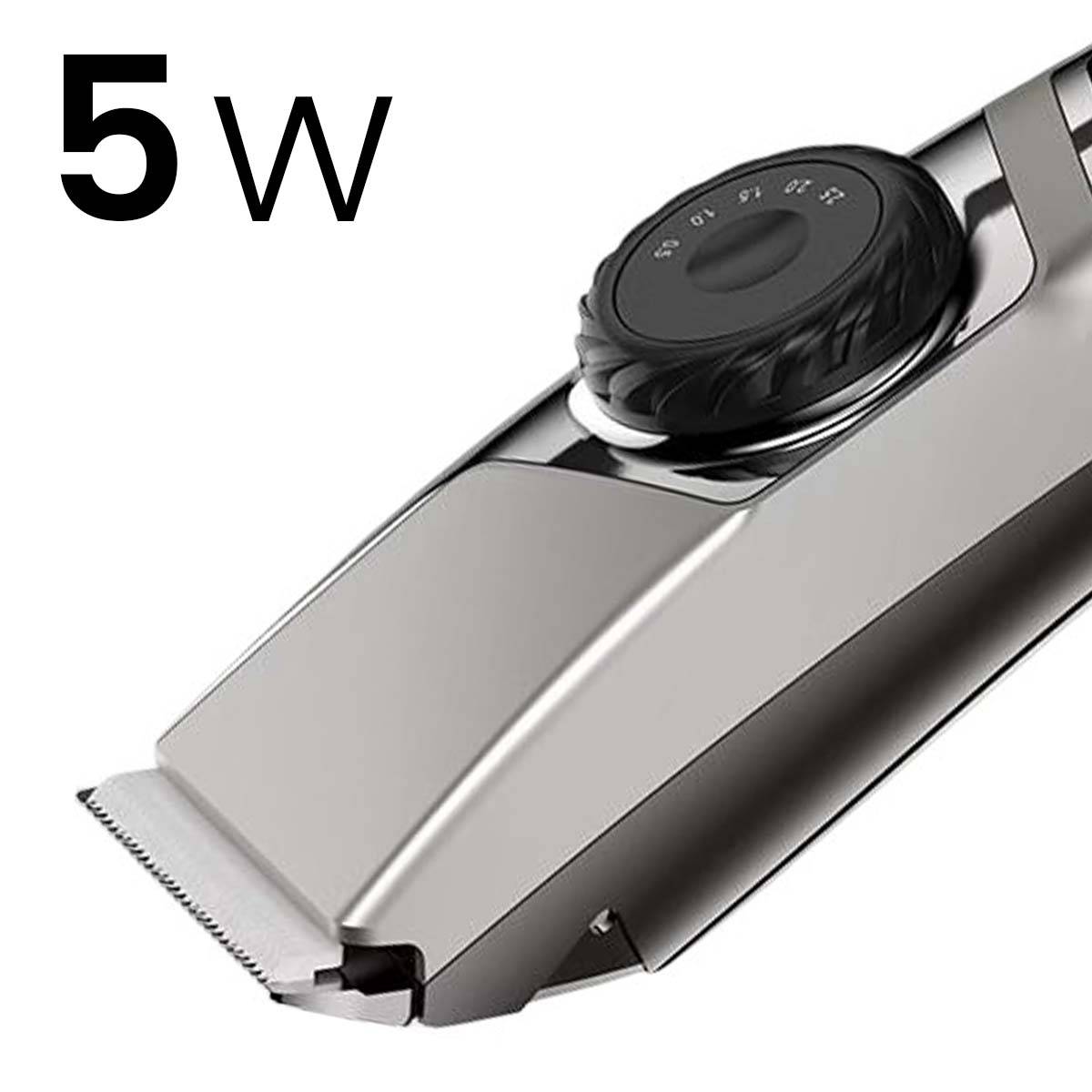 Tondeuse 5W Sans Fil Rechargeable IPX6 avec Écran LED et Molette de Réglage-3
