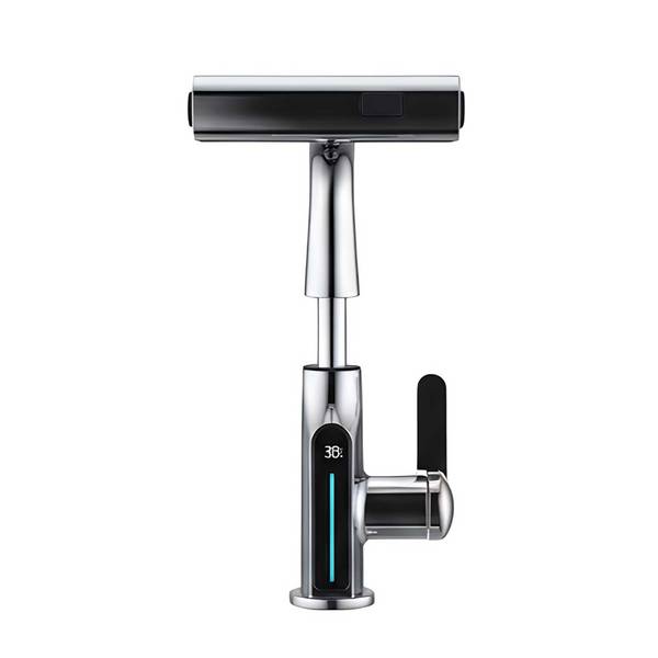 Robinet de Lavabo Extensible avec Affichage de Température LED et Mode Cascade
