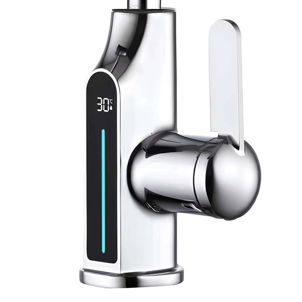 Robinet de Lavabo Extensible avec Affichage de Température LED et Mode Cascade-3