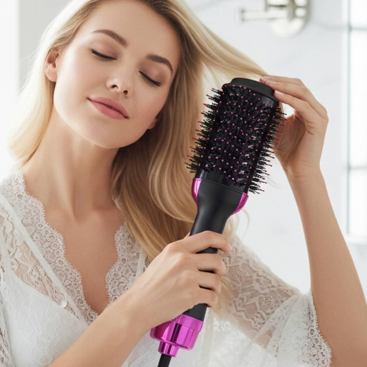 Brosse Soufflante Multifonction 650W Séchage et Coiffage Rapide-2