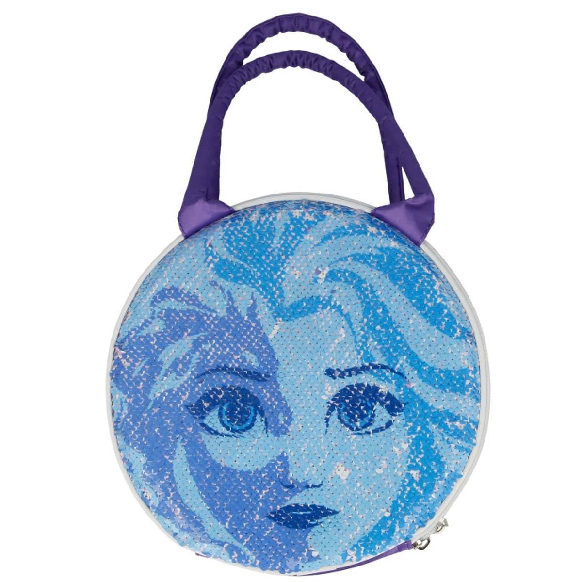 Sac à Déjeuner Thermique Rond avec Paillettes et Poignées 24×8cm-1