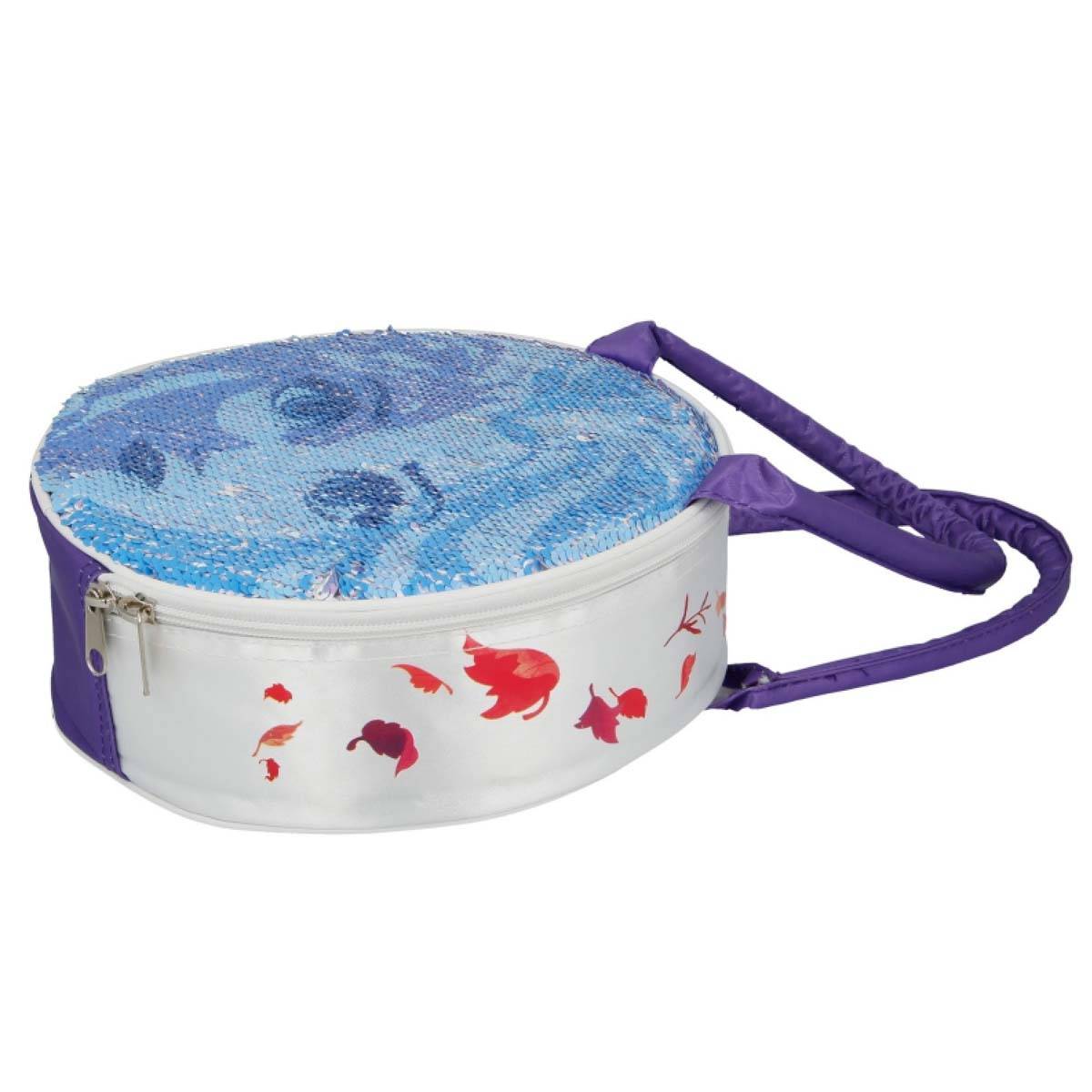 Sac à Déjeuner Thermique Rond avec Paillettes et Poignées 24×8cm-2