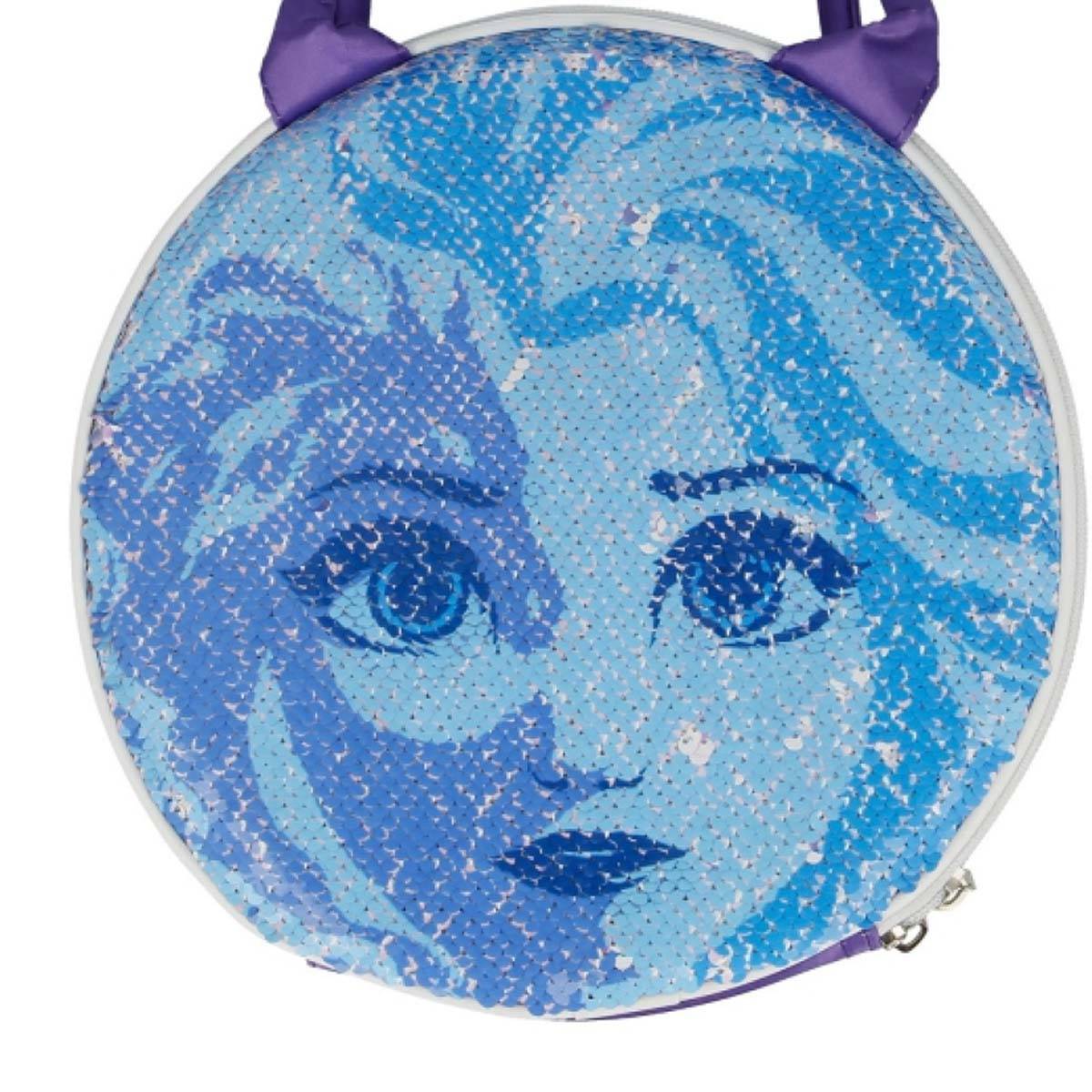 Sac à Déjeuner Thermique Rond avec Paillettes et Poignées 24×8cm-4