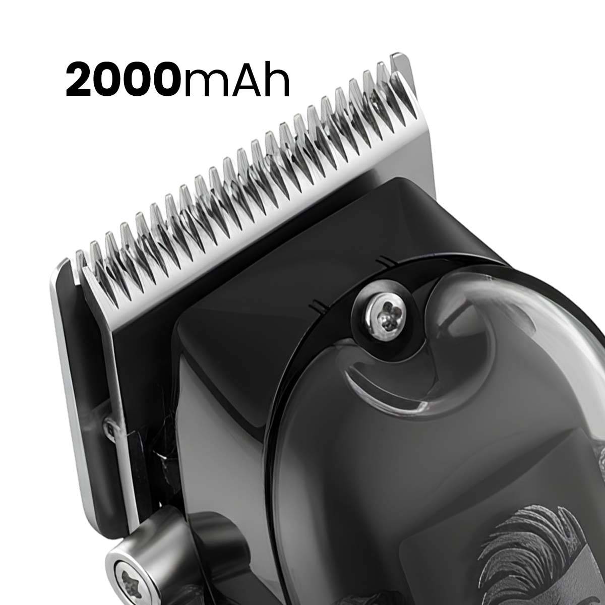 Tondeuse Cheveux et Barbe 2000mAh Autonomie 100 minutes avec Écran et Guides-2