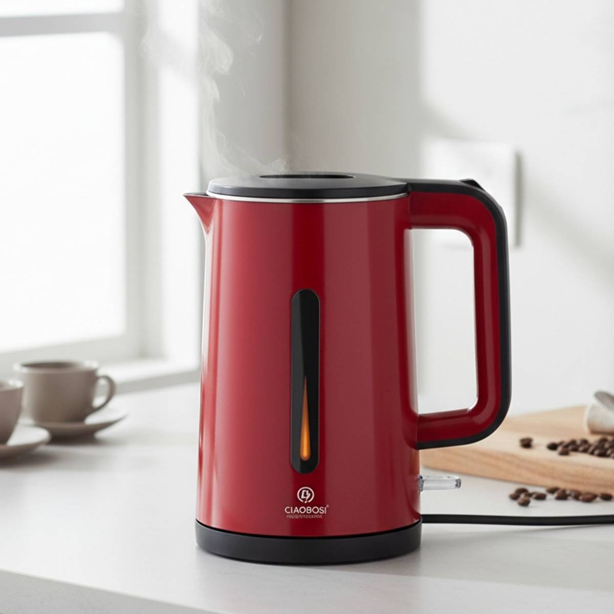 Bouilloire Électrique 0.6L 1500W avec Arrêt Automatique Chauffage Rapide-1