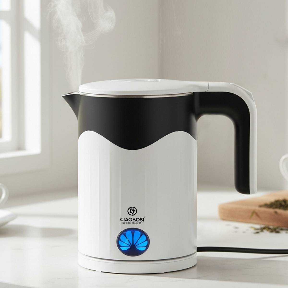 Bouilloire Électrique 1.8L 1500W en Acier Inox avec Arrêt Automatique-2