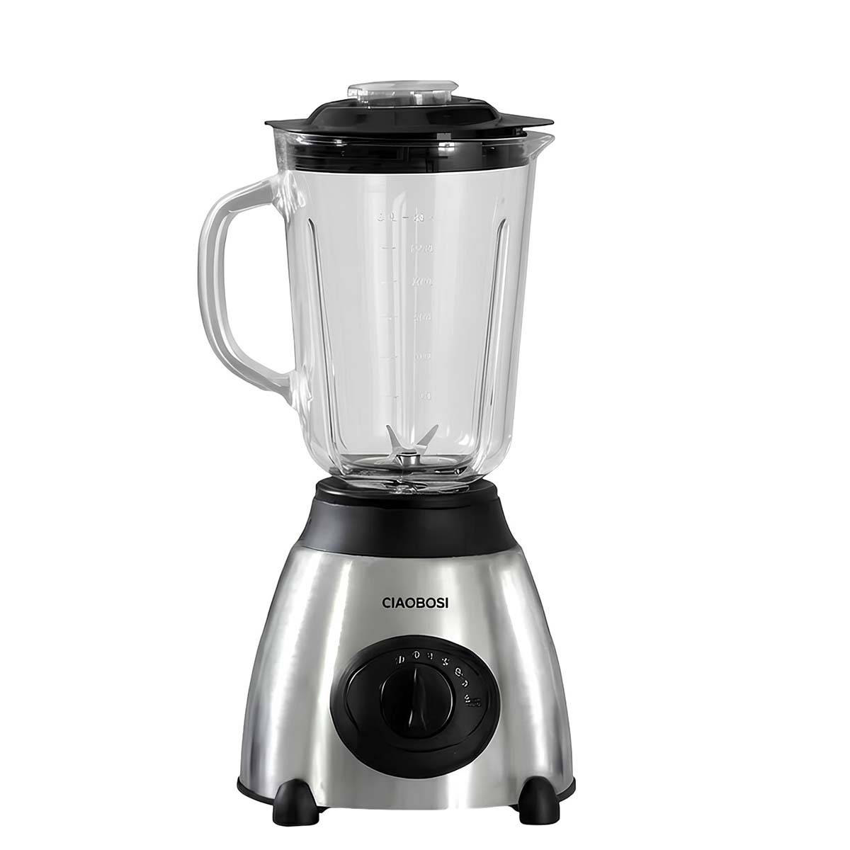 Blender Mixeur Multifonction 1,5L 450W en Acier Inoxydable et Verre-0