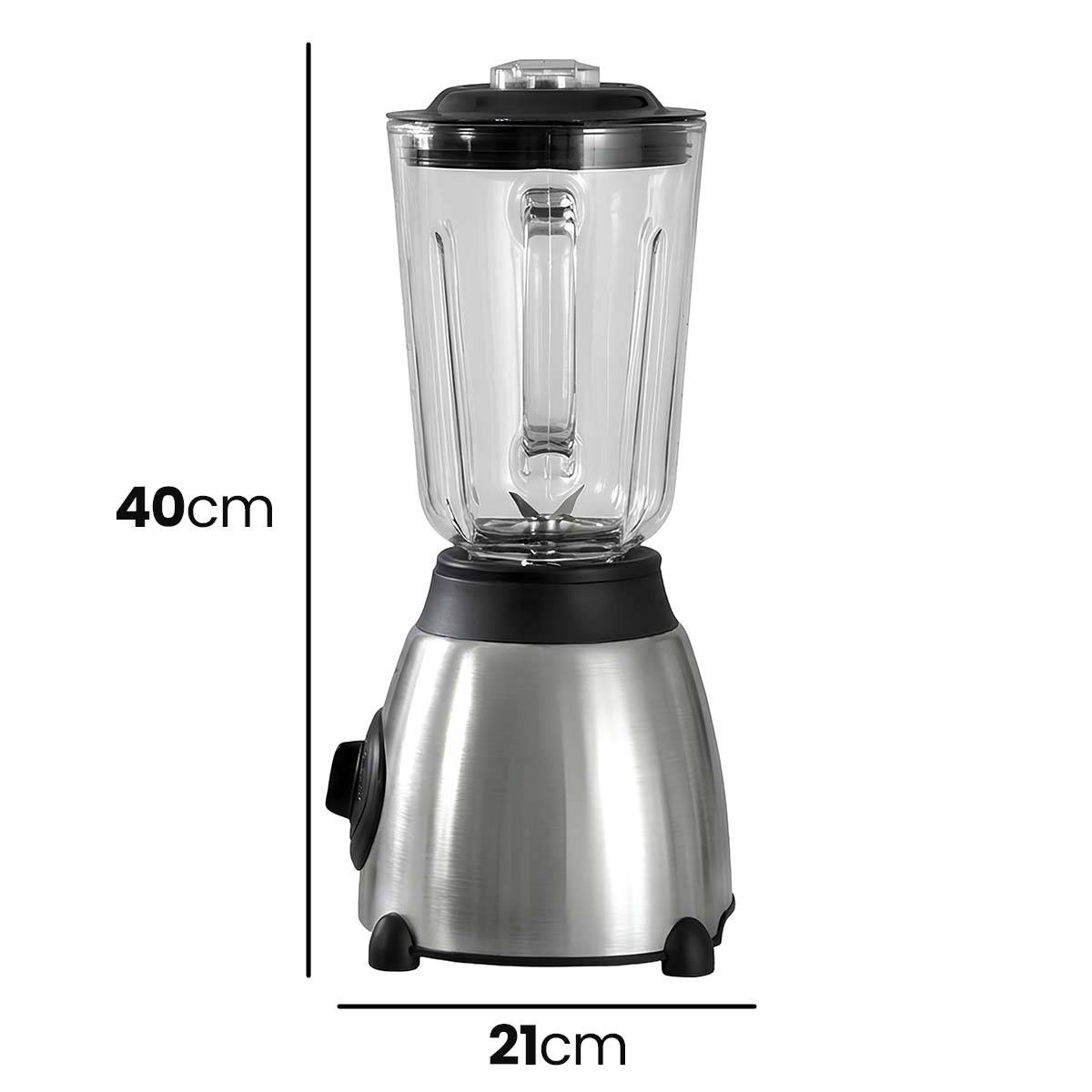 Blender Mixeur Multifonction 1,5L 450W en Acier Inoxydable et Verre-3