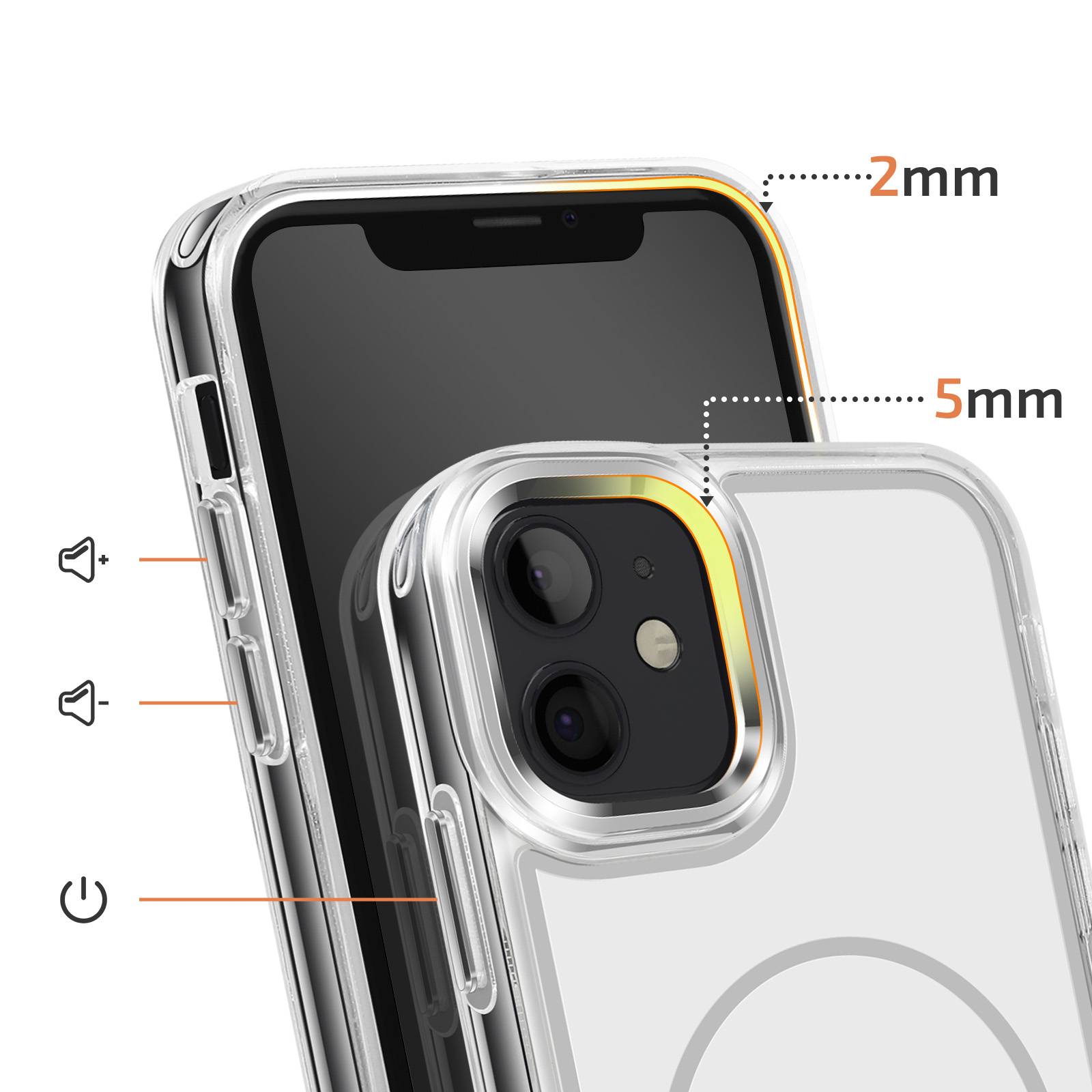 Coque MagSafe pour iPhone 11 avec Bords Renforcés Bi-Matière Souple-2