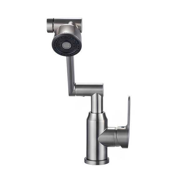 Robinet à Bras Articulé avec Tête Pivotante Finition Acier Brossé