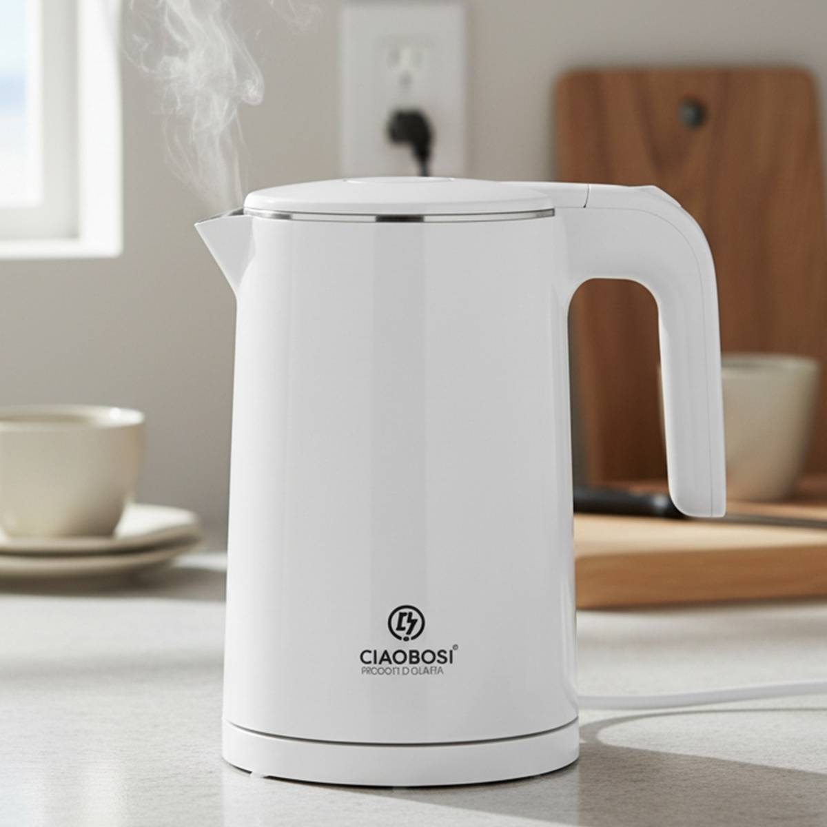 Bouilloire Électrique 0.9L 1500W avec Arrêt Automatique Chauffage Rapide-1