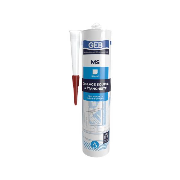 Mastic/colle MS-Polymère cartouche 280ml-blanc