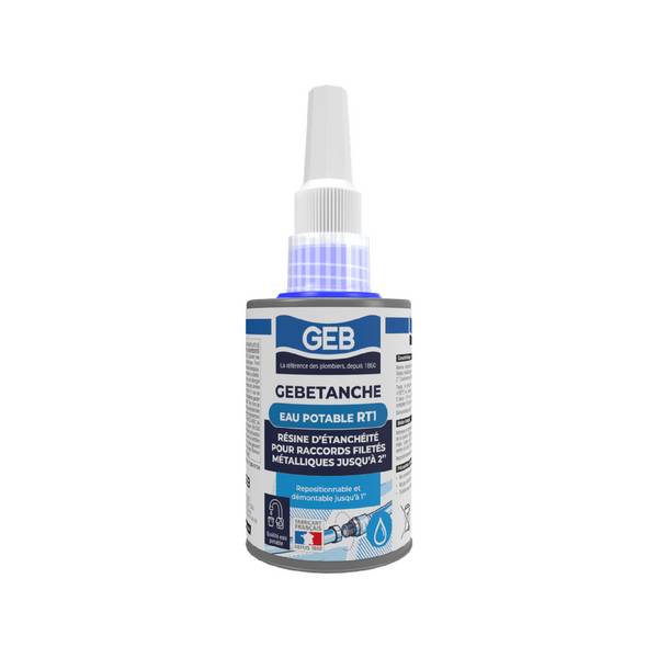 Résine anaérobie GEBETANCHE RT1 plomberie eau potable-75ml