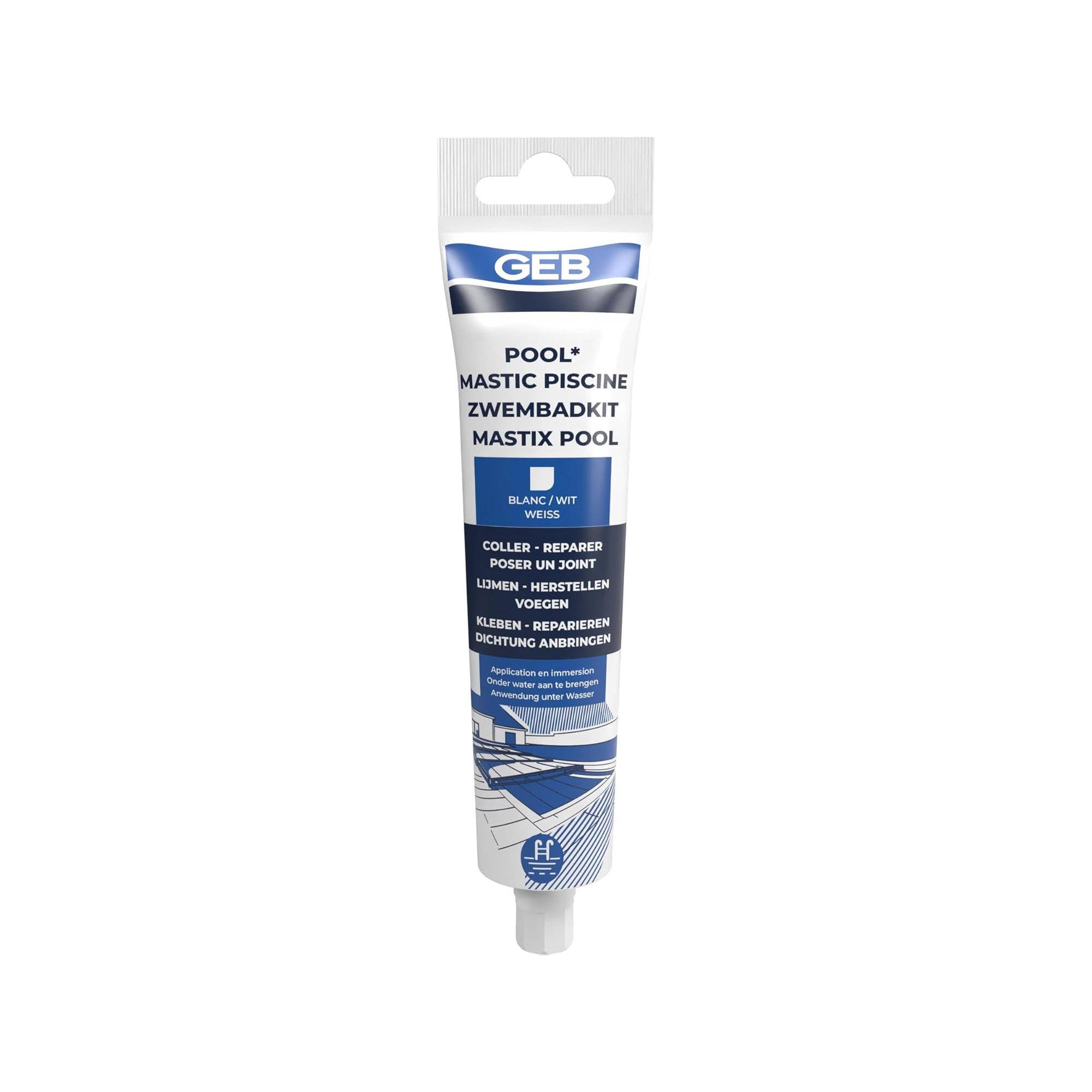 Mastic MS Polymère piscine POOL blanc - Tube 80 ml-0