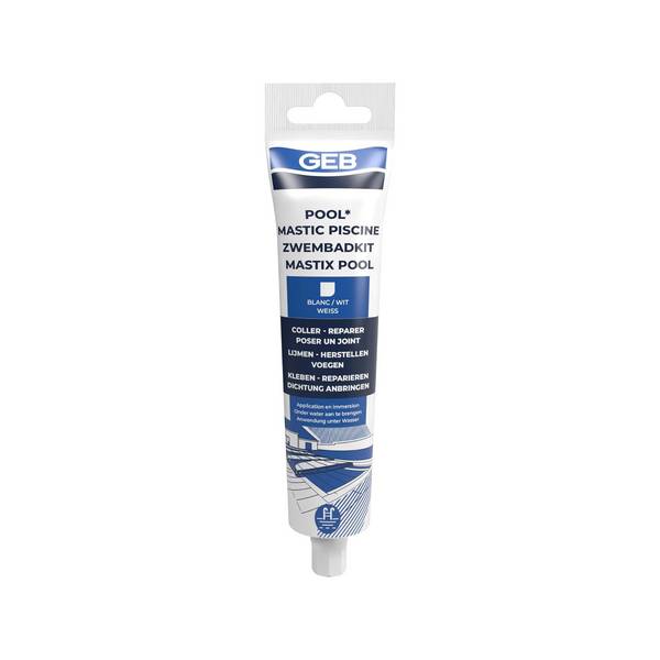 Mastic MS Polymère piscine POOL blanc - Tube 80 ml