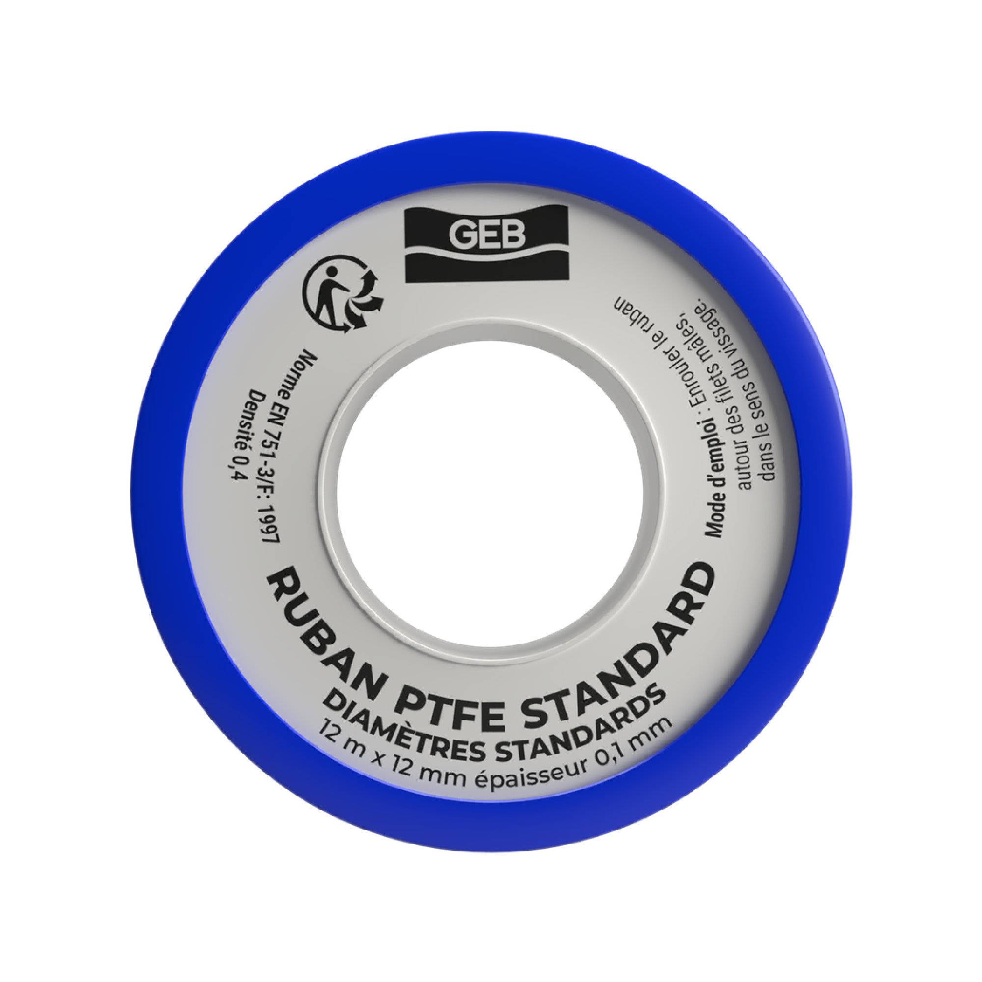Rouleau TEFLON PTFE standard 12mmx12m - épaisseur 0,1mm-0