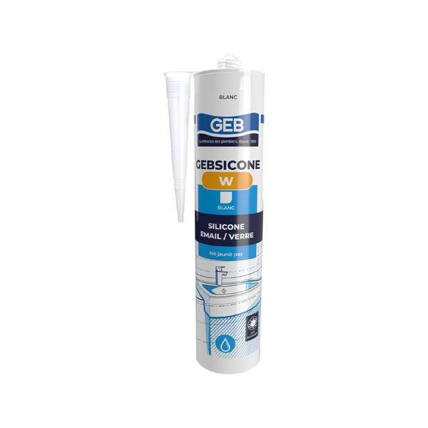 Mastic silicone GEBSICONE W cartouche 310 ml blanc