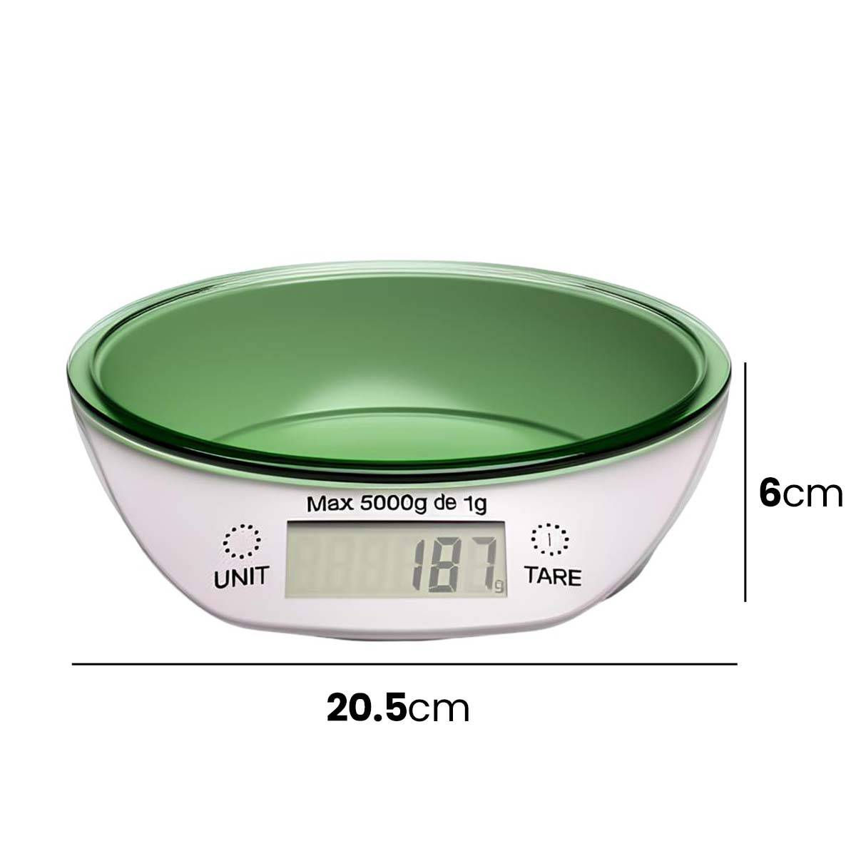Balance de Cuisine 5 Kg avec Bol Intégré pour Pâtisserie et Ingrédients-3