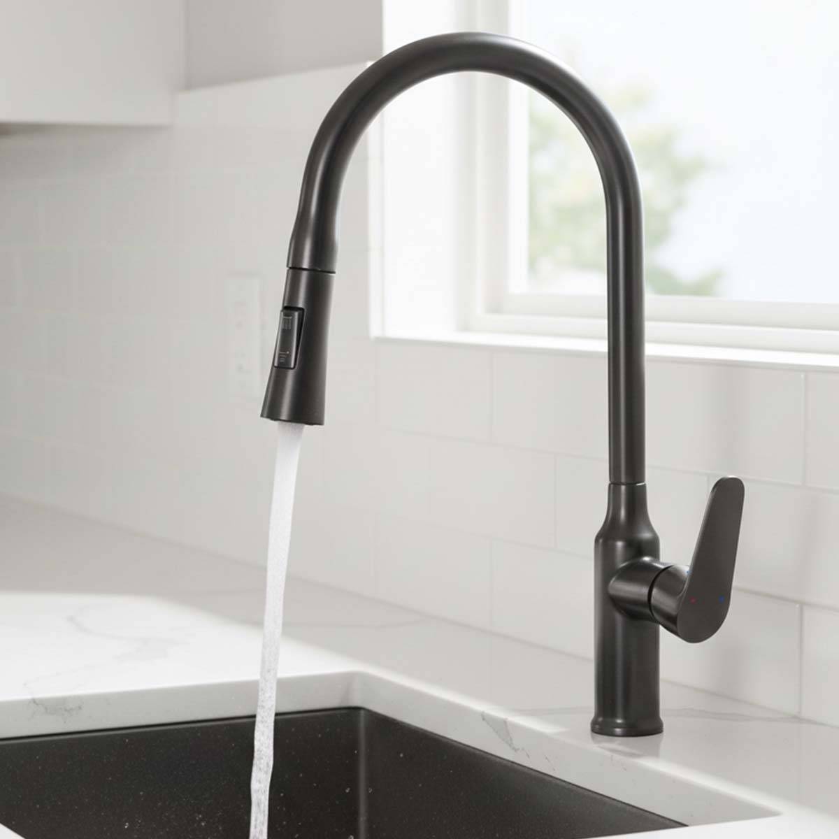 Robinet de Cuisine Extensible avec Embout Rétractable Flexible-2
