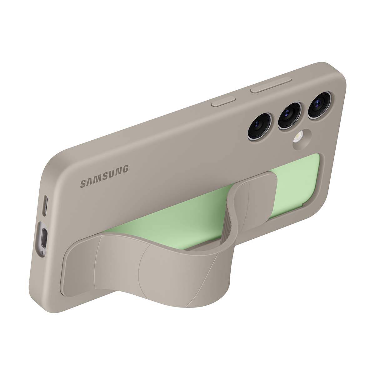 Coque pour Galaxy S24 Compatible Chargement Qi avec Lanière Grip en Silicone-2