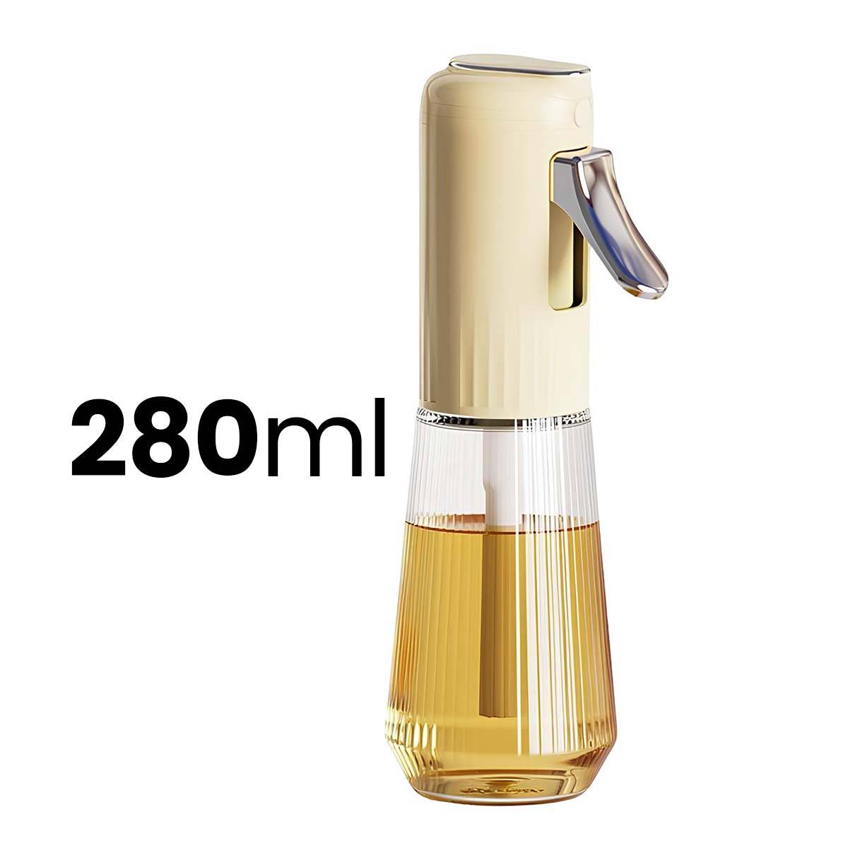 Flacon Pulvérisateur d’Huile 280ml en Verre avec Gâchette Chromée-4