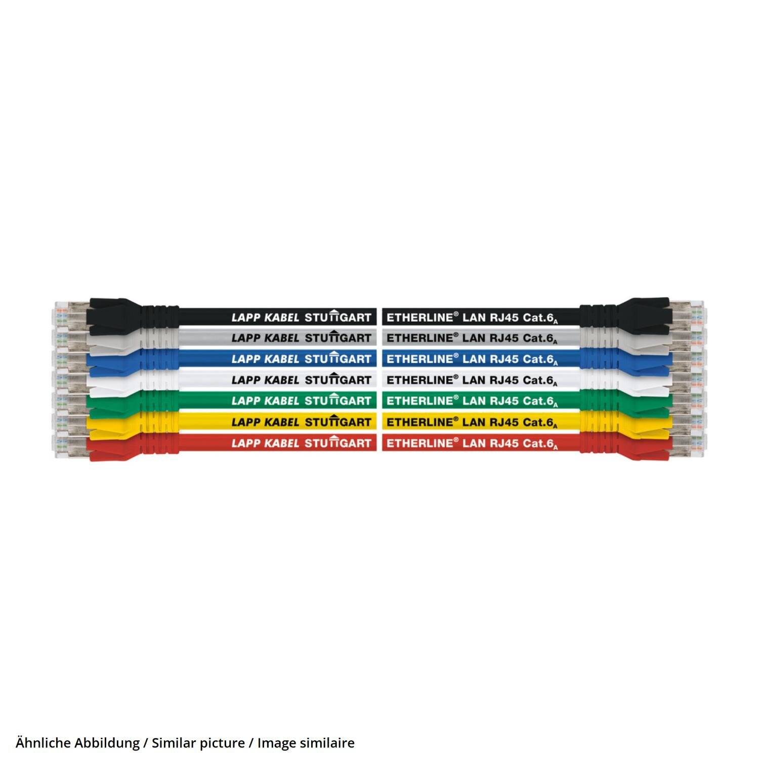 Câble de raccordement réseau informatique [1x RJ45 mâle - 1x RJ45 mâle] LAPP 24441246 CAT 6a S/FTP noir 7.50 m-3