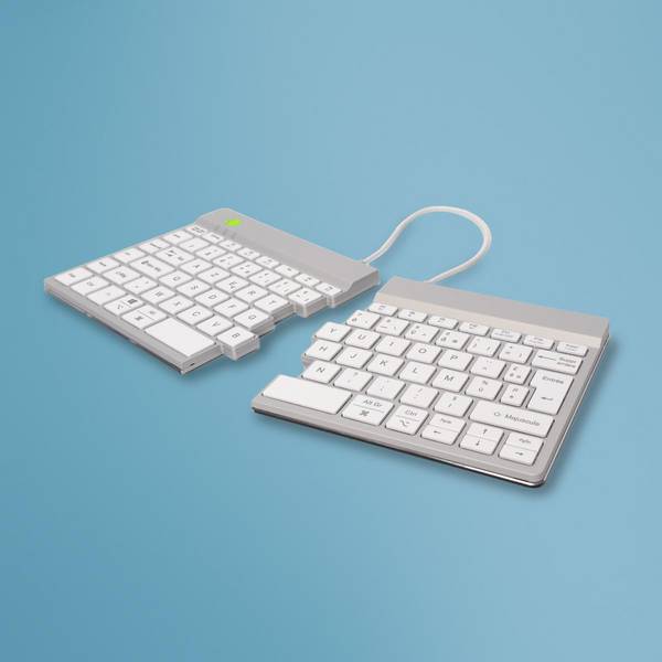 R-Go Tools Clavier ergonomique R-Go Split Break avec logiciel de pause, clavier ergonomique divisé, AZERTY (FR), bluetoo