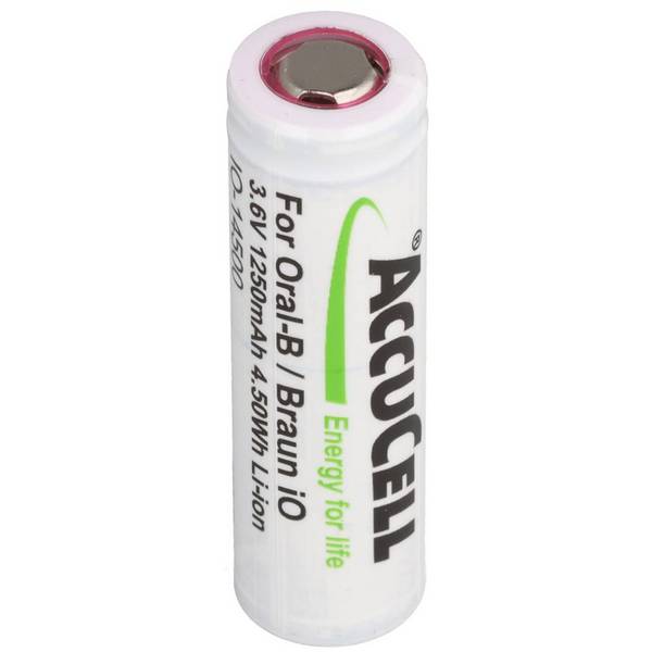 Batterie premium 1250 mAh compatible avec Braun IO 6, 7, 8, 9, 10, 3,7 volts, 48,8 x 14,1 mm