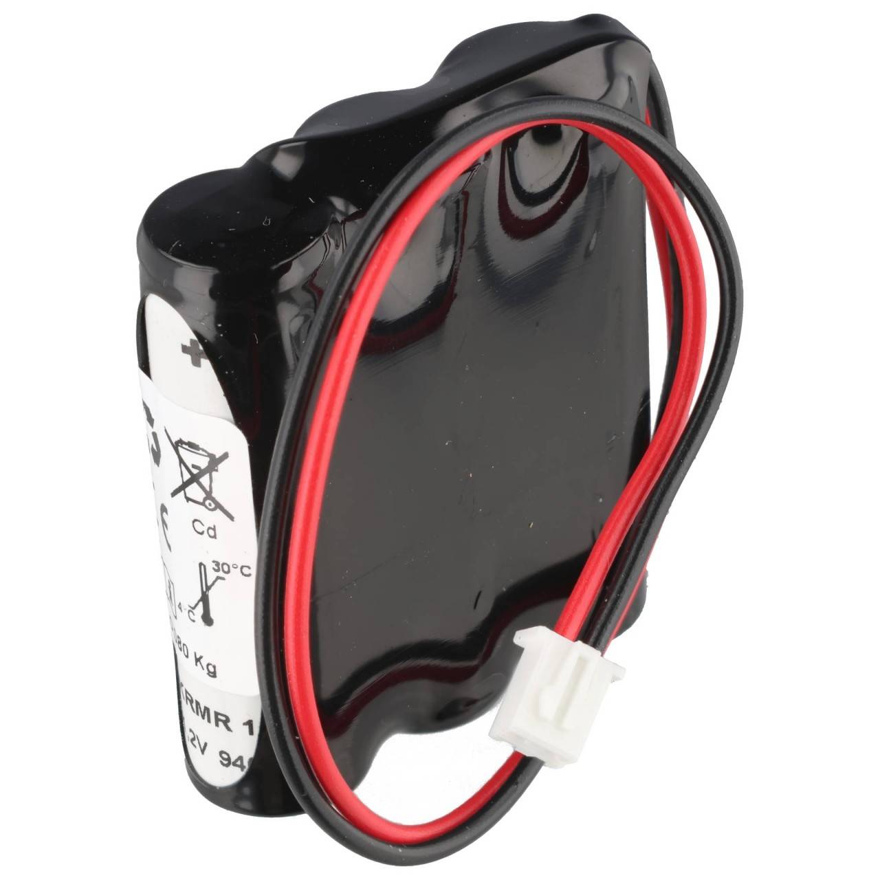 Batterie 3,6 volts 900 mAh pour éclairage de secours, 50 x 42 x 15 mm, avec câble de 20 cm et connecteur JST XHP-2...-1