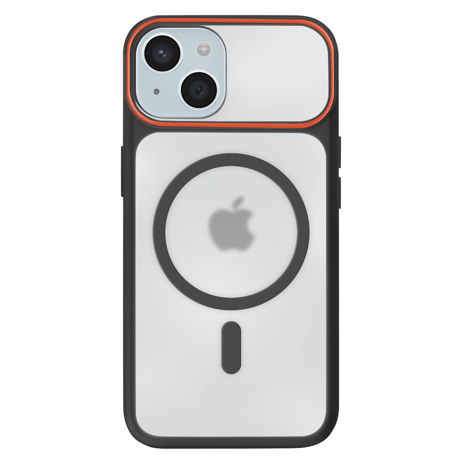 Coque MagSafe pour iPhone 15 Dos Fumé avec Cadre en Silicone Renforcée-1