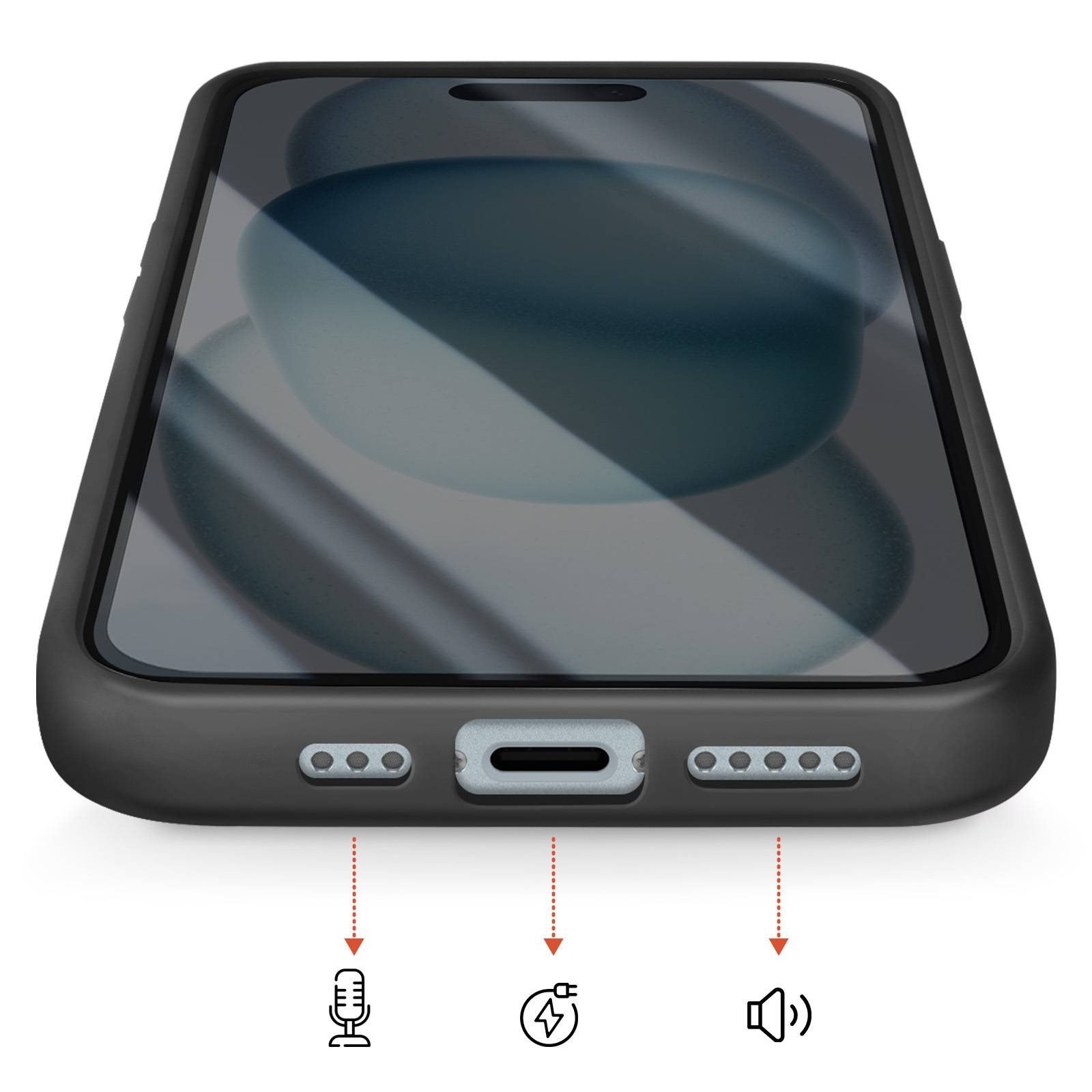Coque MagSafe pour iPhone 15 Dos Fumé avec Cadre en Silicone Renforcée-4