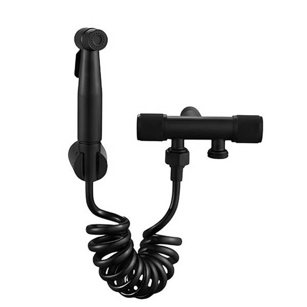 Douchette Multifonction avec Flexible Spiralé et Robinet d’Arrêt